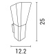 Arte Illumina Απλίκα Τοίχου Τετράγωνη Ε27 96x122x250 IP54 Γκρι (145-20612)