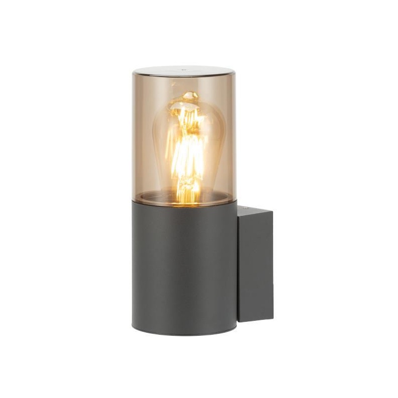 Arte Illumina Απλίκα Τοίχου Αλουμινίου E27 120x90x220 IP54 Γραφίτη (145-20621)