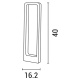 Arte Illumina Κολωνάκι Αλουμινίου 7W 162x57x400 IP65 3000K Μαύρο (145-20626)