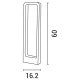 Arte Illumina Κολωνάκι Αλουμινίου 12W 162x57x600 IP65 3000K Μαύρο (145-20627)