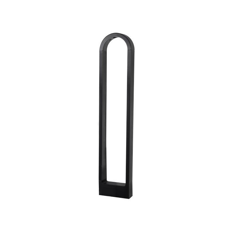 Arte Illumina Κολωνάκι Οβάλ Αλουμινίου 12W 162x57x600 IP65 3000K Μαύρο (145-20629)