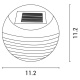 Arte Illumina Απλίκα με Ηλιακό Panel Φ112x40mm 3000Κ (145-20814)