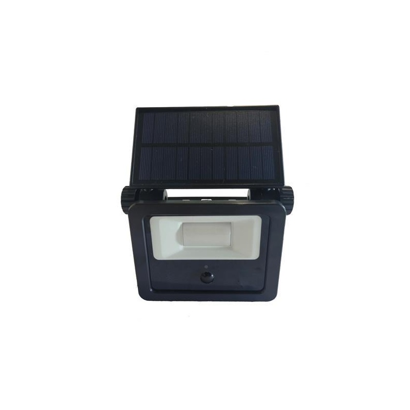 Arte Illumina Απλίκα Μαύρη με Ηλιακό Panel & Ανιχνευτή Κίνησης 8W 850lm 148x40x180mm 3CCT (145-20820)