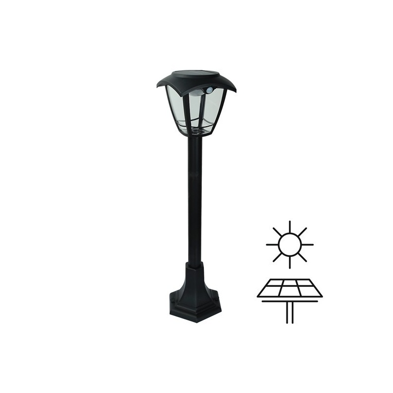 Arte Illumina Ηλιακή Απλίκα με Κολωνάκι & Ανιχνευτή Κίνησης 6W 400lm 165x225x210mm 3CCT (145-20861)