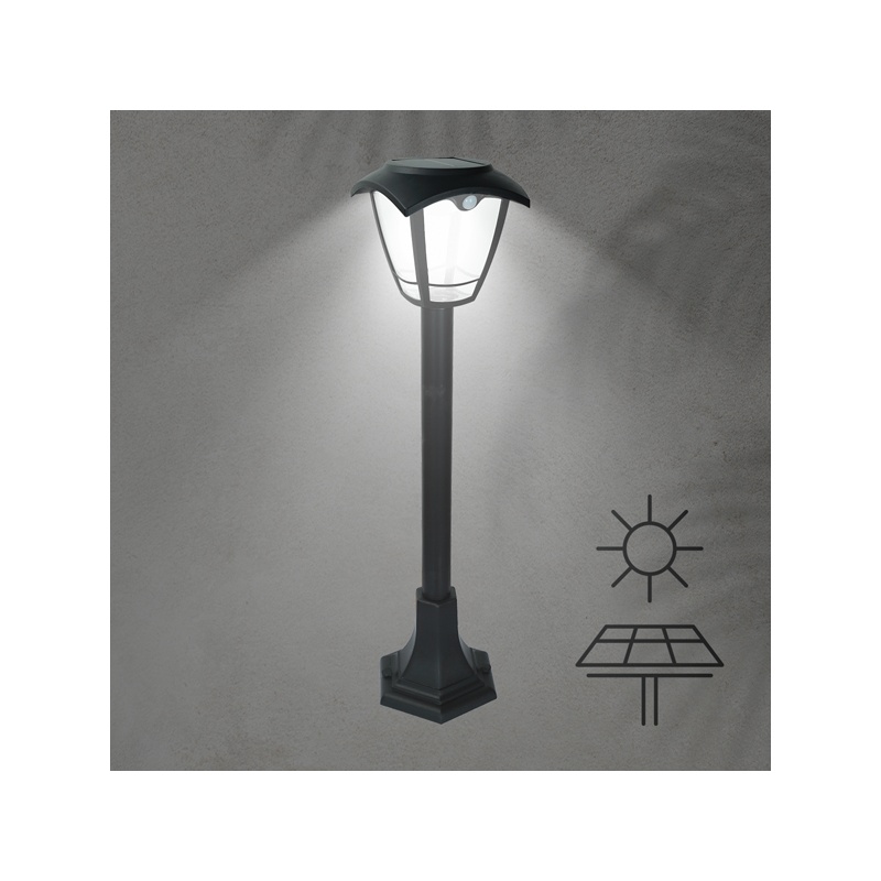 Arte Illumina Ηλιακή Απλίκα με Κολωνάκι & Ανιχνευτή Κίνησης 6W 400lm 165x225x210mm 3CCT (145-20861)