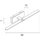 Arte Illumina Φωτιστικό Πίνακος 8W 3000K 50x12x13 ΣΑΤΙΝΕ SOPHI (145-21501)