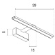 Arte Illumina Φωτιστικό Πίνακος 9W 3000K 39x5x15 Μαύρο SOPHI (145-21503)