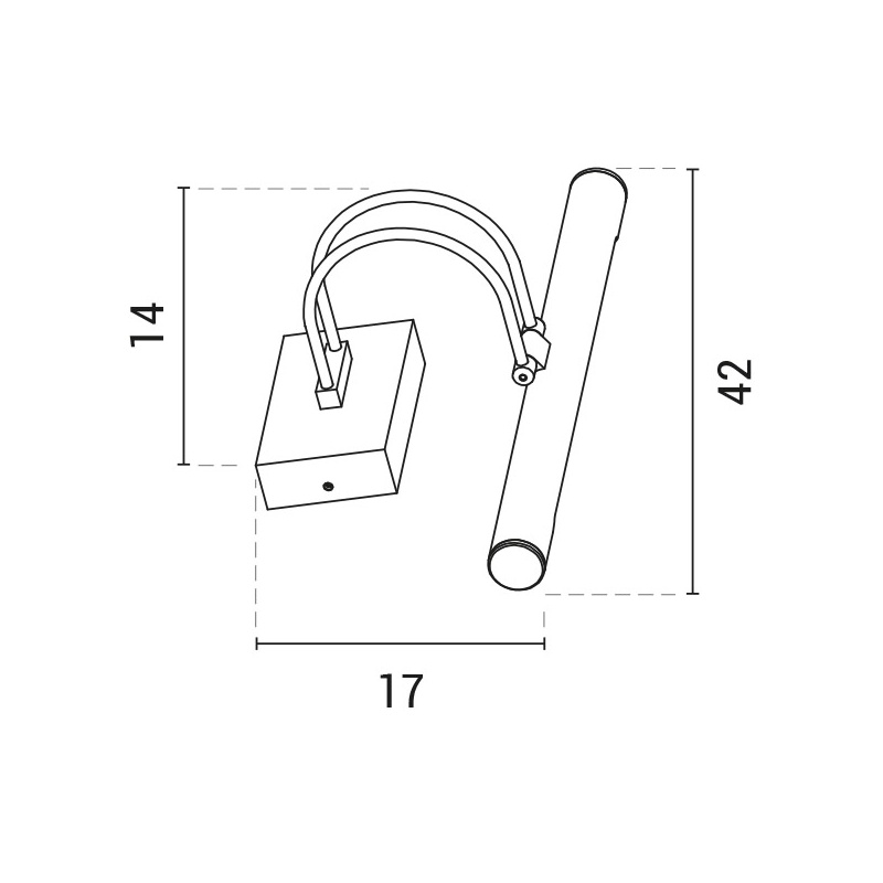 Arte Illumina Φωτιστικό Πίνακος 9W 3000K 42x14x17 ΣΑΤΙΝΕ SOPHI (145-21504)