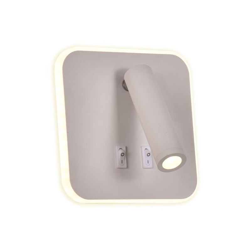 Arte Illumina Απλίκα Κρεβατιού Ανάγνωσης IRIS 2 11W & 3W LED 3000K Λευκό (145-22051)