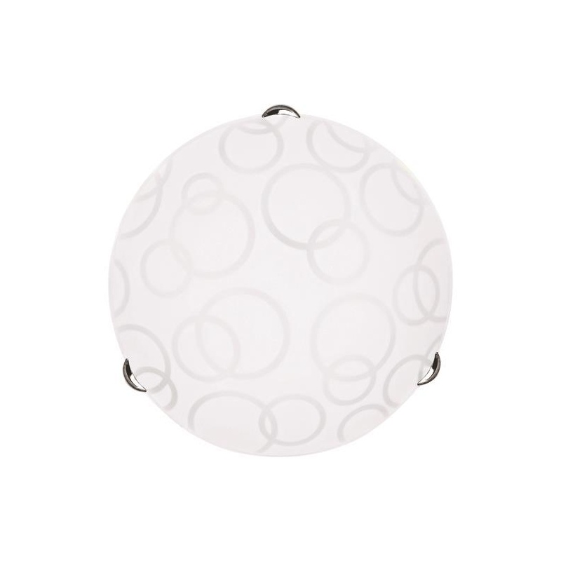 Arte Illumina Πλαφονιέρα Τοίχου Φ30 Ε27 Λευκό - Νίκελ LEIA (145-22401)