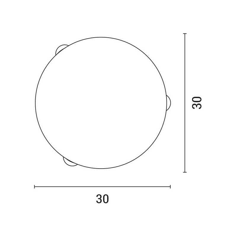 Arte Illumina Πλαφονιέρα Τοίχου Φ30 Ε27 Λευκό - Νίκελ LEIA (145-22401)