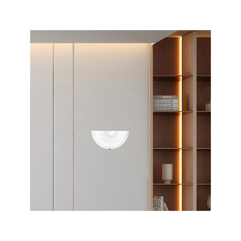 Arte Illumina Τοίχου Φ30 Ε27 Λευκό - Νίκελ ERIS (145-22410)