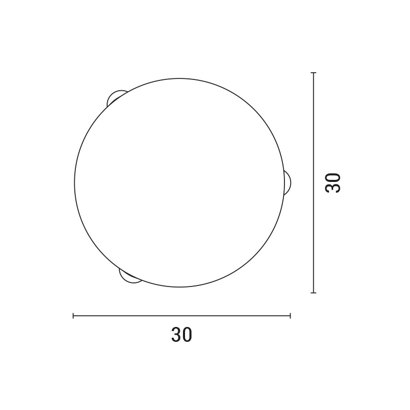 Arte Illumina Πλαφονιέρα Τοίχου Φ30 Ε27 Μελί - Μπρονζέ ERIS (145-22414)