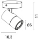 Arte Illumina Σποτ Οροφής Ροζέτα GU10 Λευκό - Μαύρο PINTA (145-25010)