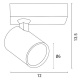 Arte Illumina Σποτ Τοίχου Μονό Στρογγυλό GU10 Φ60x120x135 Λευκό (145-25019)