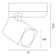 Arte Illumina Σποτ Τοίχου Μονό Τετράγωνο GU10 120x60x135 Λευκό (145-25021)