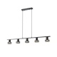 Arte Illumina Πενταπλό Σποτ Οροφής με Δίχτυ GU10 1180x100x1180mm Μαύρο (145-25047)