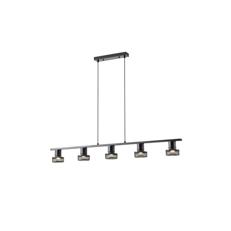 Arte Illumina Πενταπλό Σποτ Οροφής με Δίχτυ GU10 1180x100x1180mm Μαύρο (145-25047)