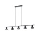 Arte Illumina Πενταπλό Σποτ Οροφής με Δίχτυ GU10 1180x100x1180mm Μαύρο (145-25047)
