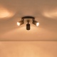 Arte Illumina Σποτ Μεταλλικό Τρίφωτο Μαύρο 3xGU10 Max 7W Φ180x135mm OLYMP (145-25222)