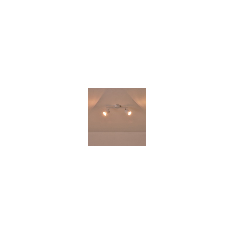 Arte Illumina Σποτ Μεταλλικό Δίφωτο Λευκό 2xGU10 Max 7W 300x80x155mm OLYMP (145-25227)