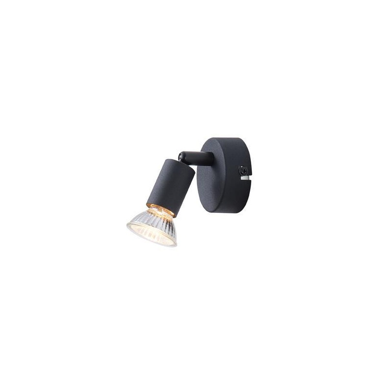 Arte Illumina Σποτ Κινητό Μεταλλικό Max 7W Μαύρο 1xGU10 D70xH105mm VORRAS (145-25235)