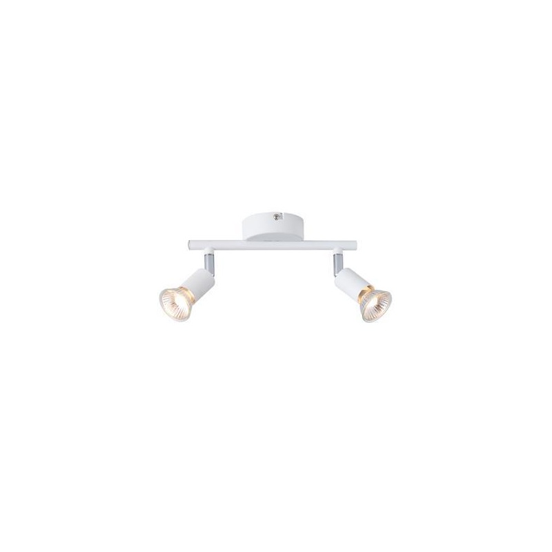 Arte Illumina Σποτ Κινητό Δίφωτο Μεταλλικό Max 7W Λευκό 2xGU10 220x80x125mm VORRAS (145-25240)