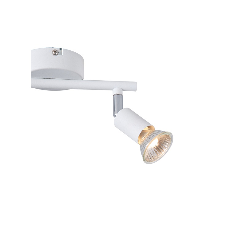 Arte Illumina Σποτ Κινητό Δίφωτο Μεταλλικό Max 7W Λευκό 2xGU10 220x80x125mm VORRAS (145-25240)