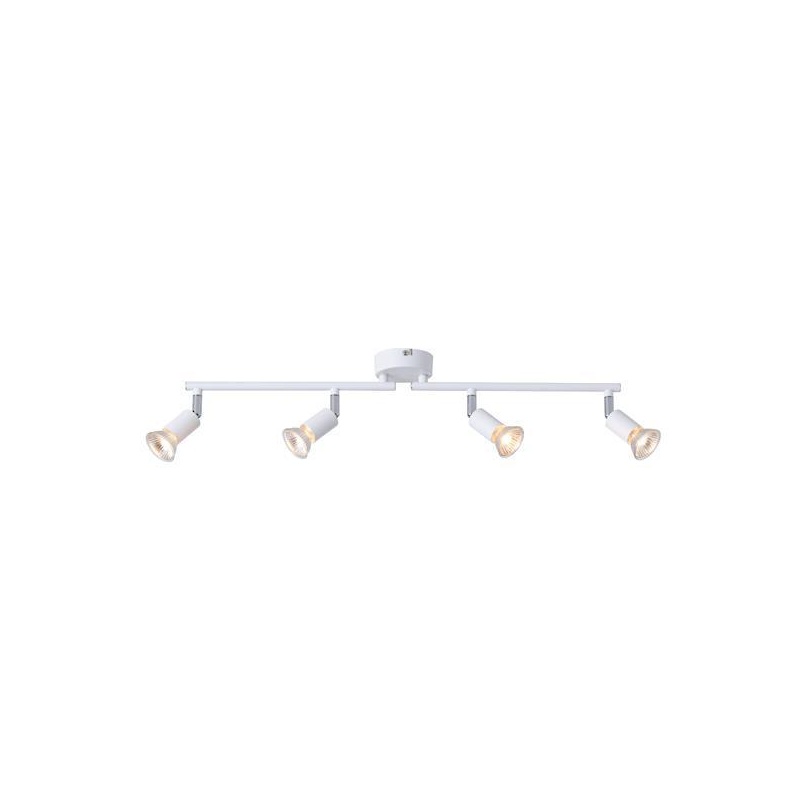 Arte Illumina Σποτ Κινητό 4φωτο Μεταλλικό Max 7W Λευκό 4xGU10 600x80x130mm VORRAS (145-25242)
