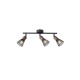 Arte Illumina Σποτ Μαύρο με Ξύλο και Δίχτυ 3xE14 390x80x145mm MESHY (145-25257)