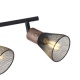 Arte Illumina Σποτ Μαύρο με Ξύλο και Δίχτυ 3xE14 390x80x145mm MESHY (145-25257)