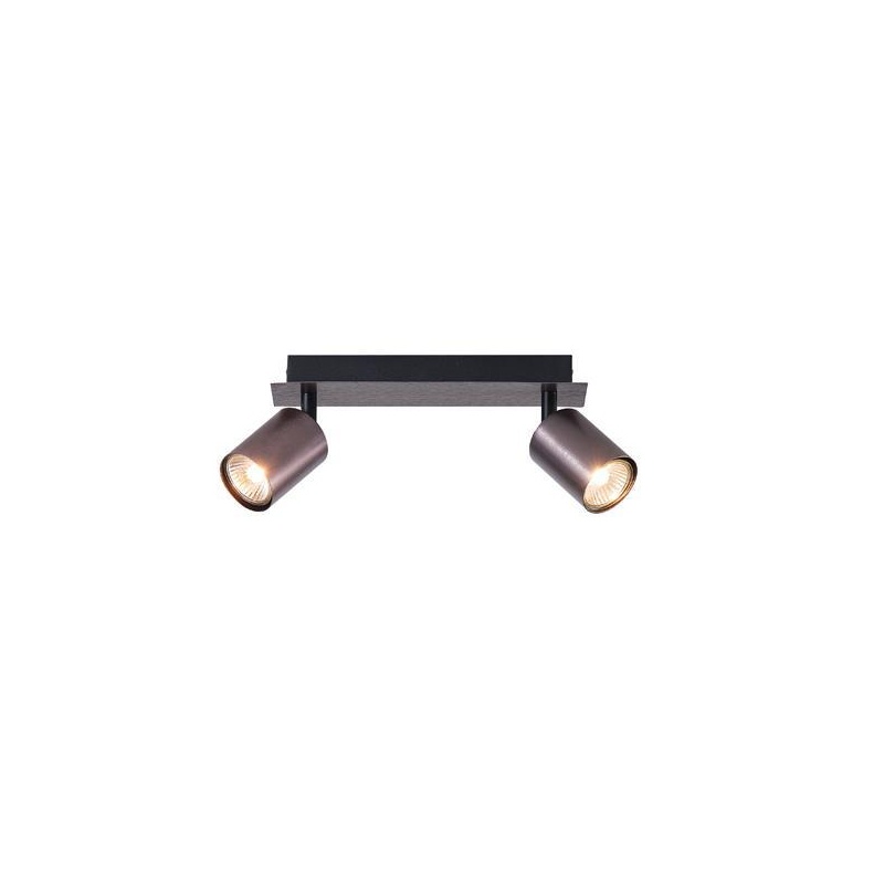 Arte Illumina Σποτ Αλουμινίου Γκρι Δίφωτο 2xGU10 250x80x120mm LUXY (145-25266)