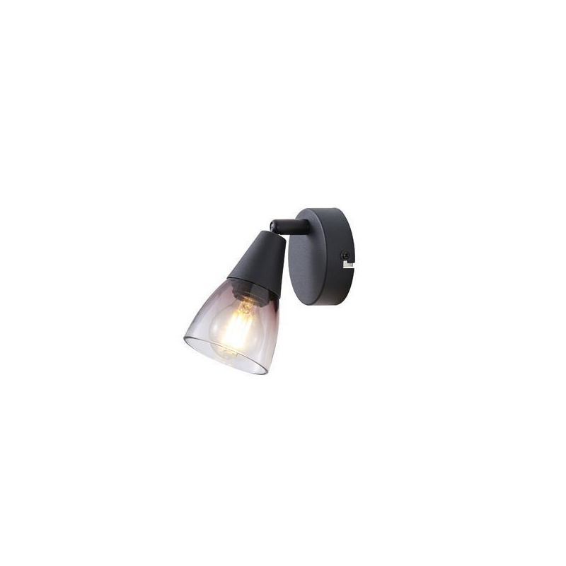 Arte Illumina Σποτ Μεταλλικό με SMOKY Γυαλί 1XxE14 D80xH165mm CLASSY (145-25270)