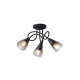 Arte Illumina Σποτ Μεταλλικό με SMOKY Γυαλί Τρίφωτο 3xE14 D380xH185mm CLASSY (145-25272)