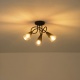 Arte Illumina Σποτ Μεταλλικό με SMOKY Γυαλί Τρίφωτο 3xE14 D380xH185mm CLASSY (145-25272)