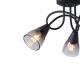 Arte Illumina Σποτ Μεταλλικό με SMOKY Γυαλί Τρίφωτο 3xE14 D380xH185mm CLASSY (145-25272)