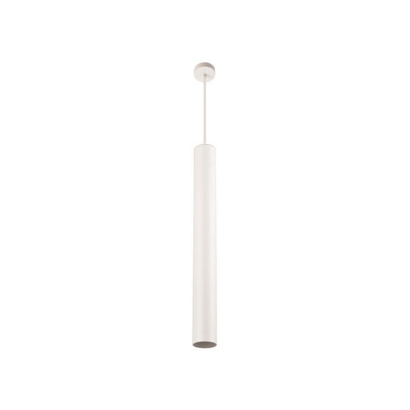 Arte Illumina Φωτιστικό Κρεμαστό Κύλινδρος GU10 1M Φ65x400 Λευκό ANNULAR (145-25502)