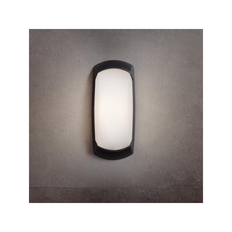 Fumagalli FRANCY-OP Απλίκα Τοίχου Up-Down Μαύρη Οπάλ Ε27 300x130mm (145-26175)