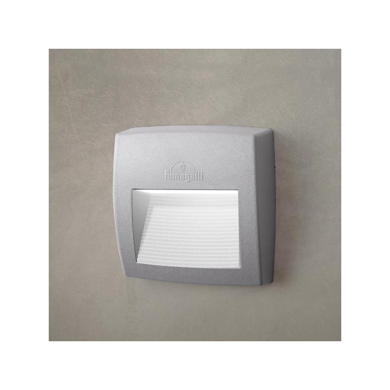 Fumagalli LORENZA 150 Απλίκα Τοίχου Γκρι Διάφανη R7S LED 3,5W CCT (145-26320)