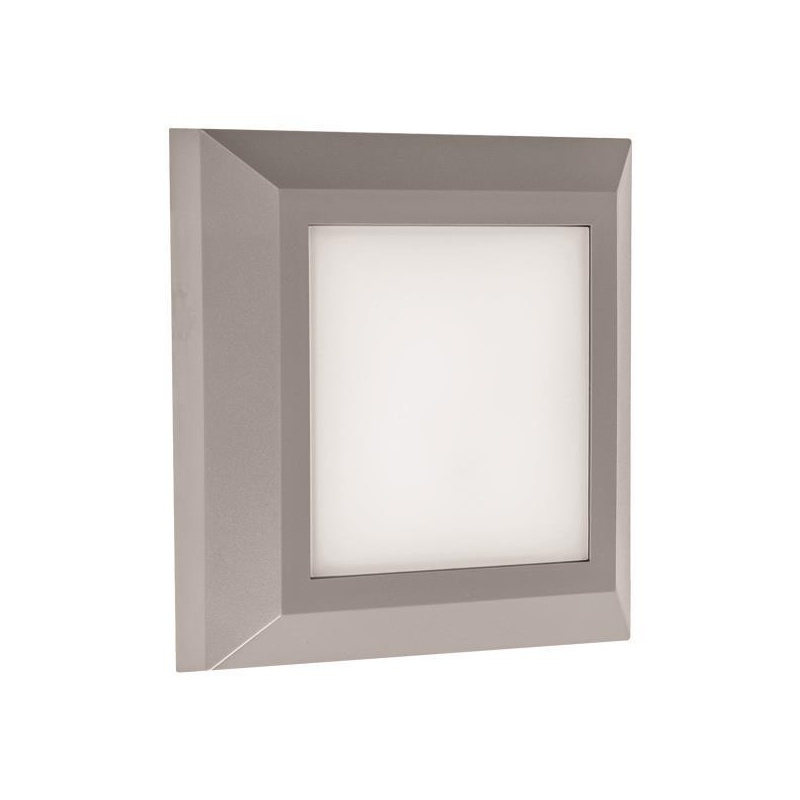 Arte Illumina  Φωτιστικό Τοίχου SLIM LED 3W IP65 230V 3000K 125x125mm Γκρι PRO (145-52006)