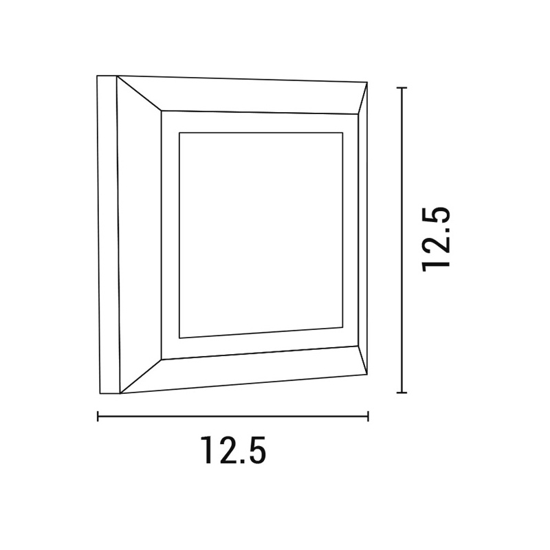 Arte Illumina  Φωτιστικό Τοίχου SLIM LED 3W IP65 230V 3000K 125x125mm Γκρι PRO (145-52006)