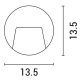 Arte Illumina Φωτιστικό Τοίχου SLIM LED 3W IP65 230V 3000K Φ135mm Γκρι PRO (145-52015)