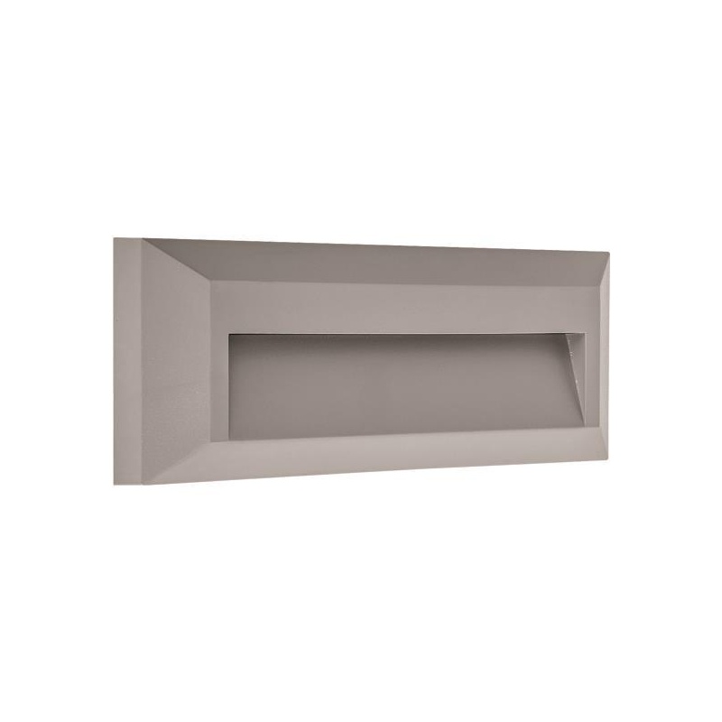 Arte Illumina  Απλίκα Τοίχου LED SLIM 2W IP65 220-240V 3000K 230x80x27mm Γκρι PRO (145-52056)