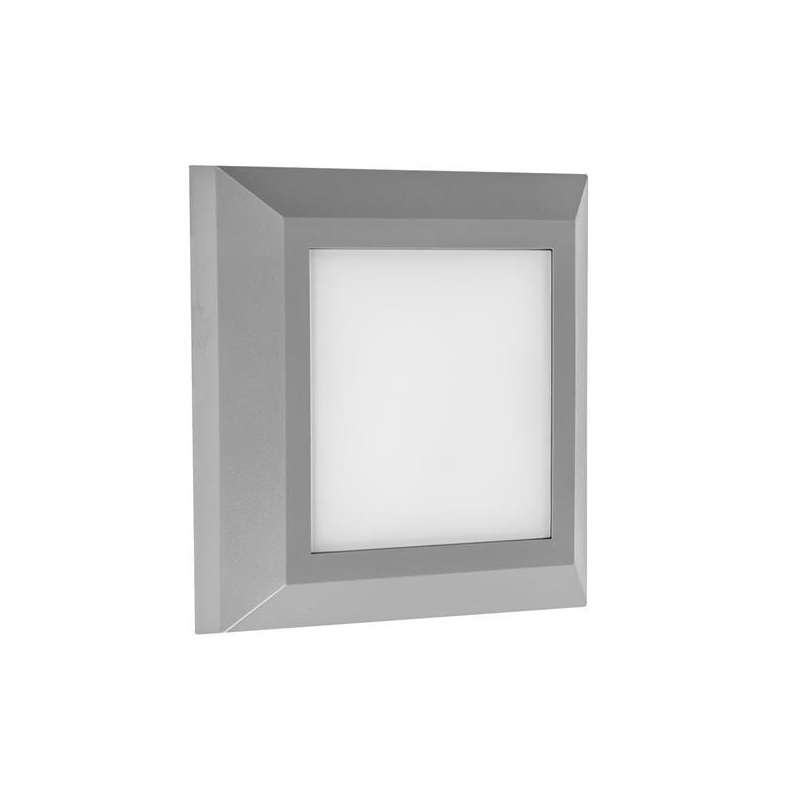 Arte Illumina Φωτιστικό Τοίχου SLIM LED 3W IP65 230V 3CCT 125x125mm Γκρι PRO (145-52086)