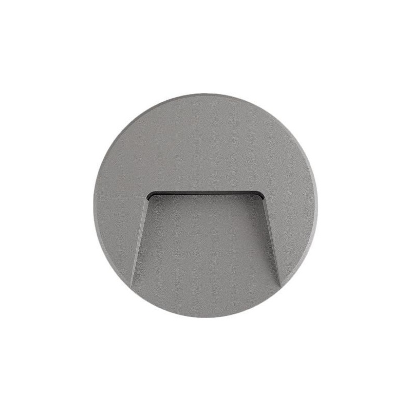 Arte Illumina Φωτιστικό Τοίχου SLIM LED 3W IP65 230V 4000K Ø135mm Γκρι PRO (145-52094)