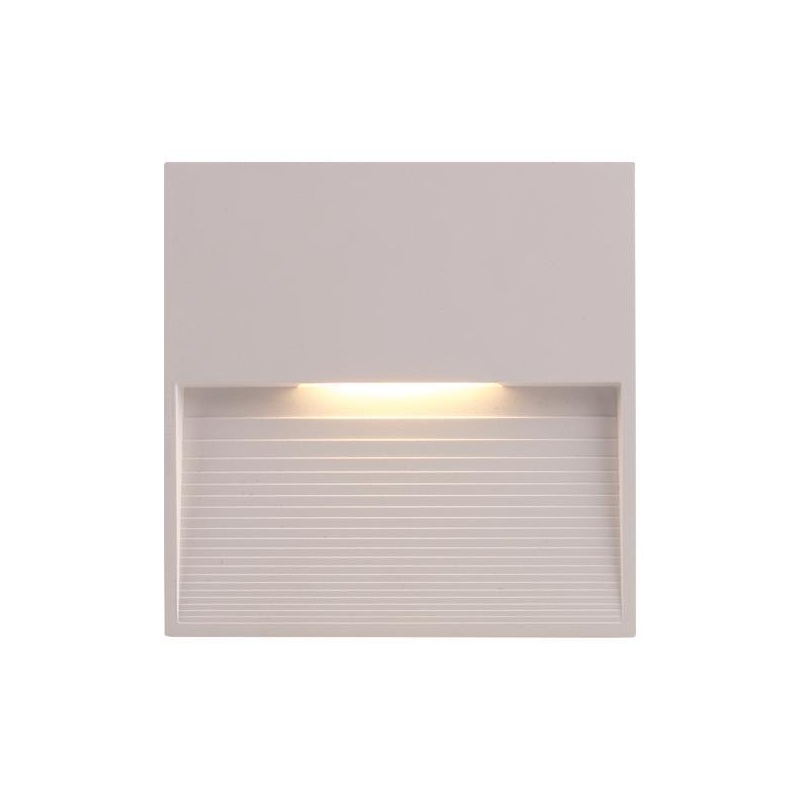 Arte Illumina Απλίκα Τοίχου SLIM LED 3W 120x120x12 3000K IP65 Λευκή PLUS (145-52101)