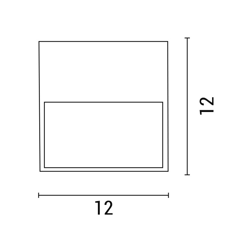 Arte Illumina Απλίκα Τοίχου SLIM LED 3W 120x120x12 3000K IP65 Λευκή PLUS (145-52101)