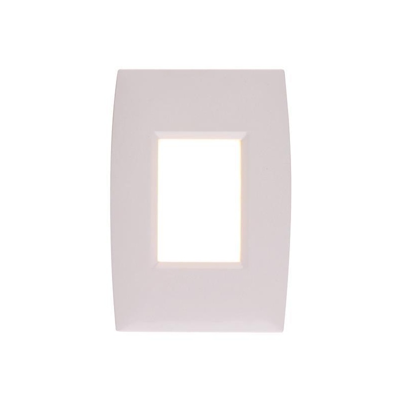 Arte Illumina Απλίκα Τοίχου Χωνευτή (ΓΥΨΟΣΑΝΙΔΑΣ) SLIM LED 2W 83x123x35 3000K IP65 Λευκή PLUS (145-52103)