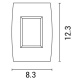 Arte Illumina Απλίκα Τοίχου Χωνευτή (ΓΥΨΟΣΑΝΙΔΑΣ) SLIM LED 2W 83x123x35 3000K IP65 Λευκή PLUS (145-52103)