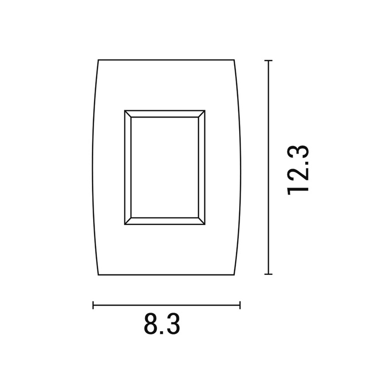 Arte Illumina Απλίκα Τοίχου Χωνευτή (ΓΥΨΟΣΑΝΙΔΑΣ) SLIM LED 2W 83x123x35 3000K IP65 Λευκή PLUS (145-52103)